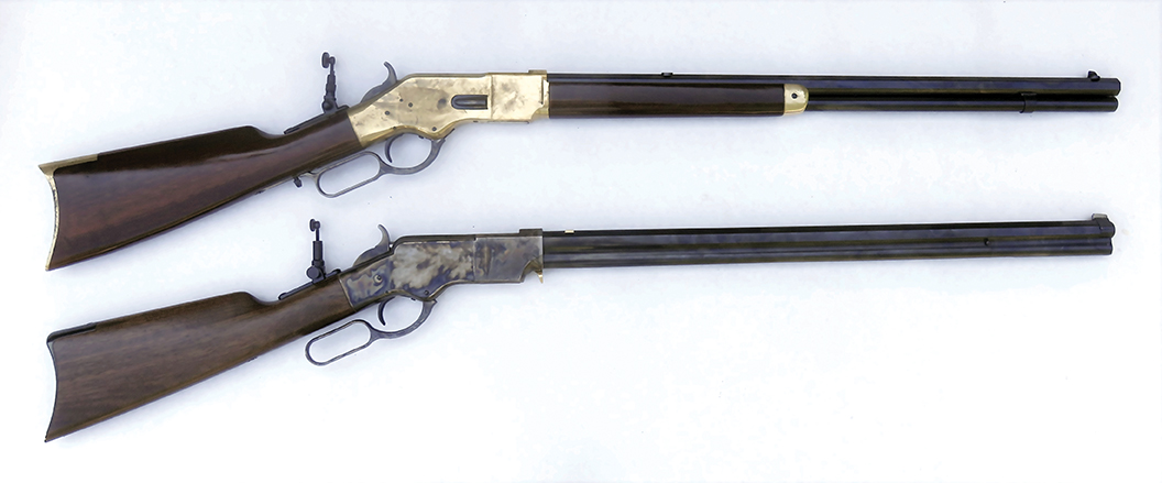 The 1866 and the Henry are shown, both with 24-inch barrels.